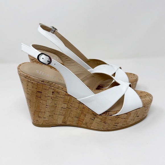 New Stuart Weitzman Carmen Wedge Sandal Sz US 9.5B - Picture 5 of 10
